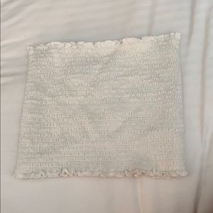White ribbed tube top